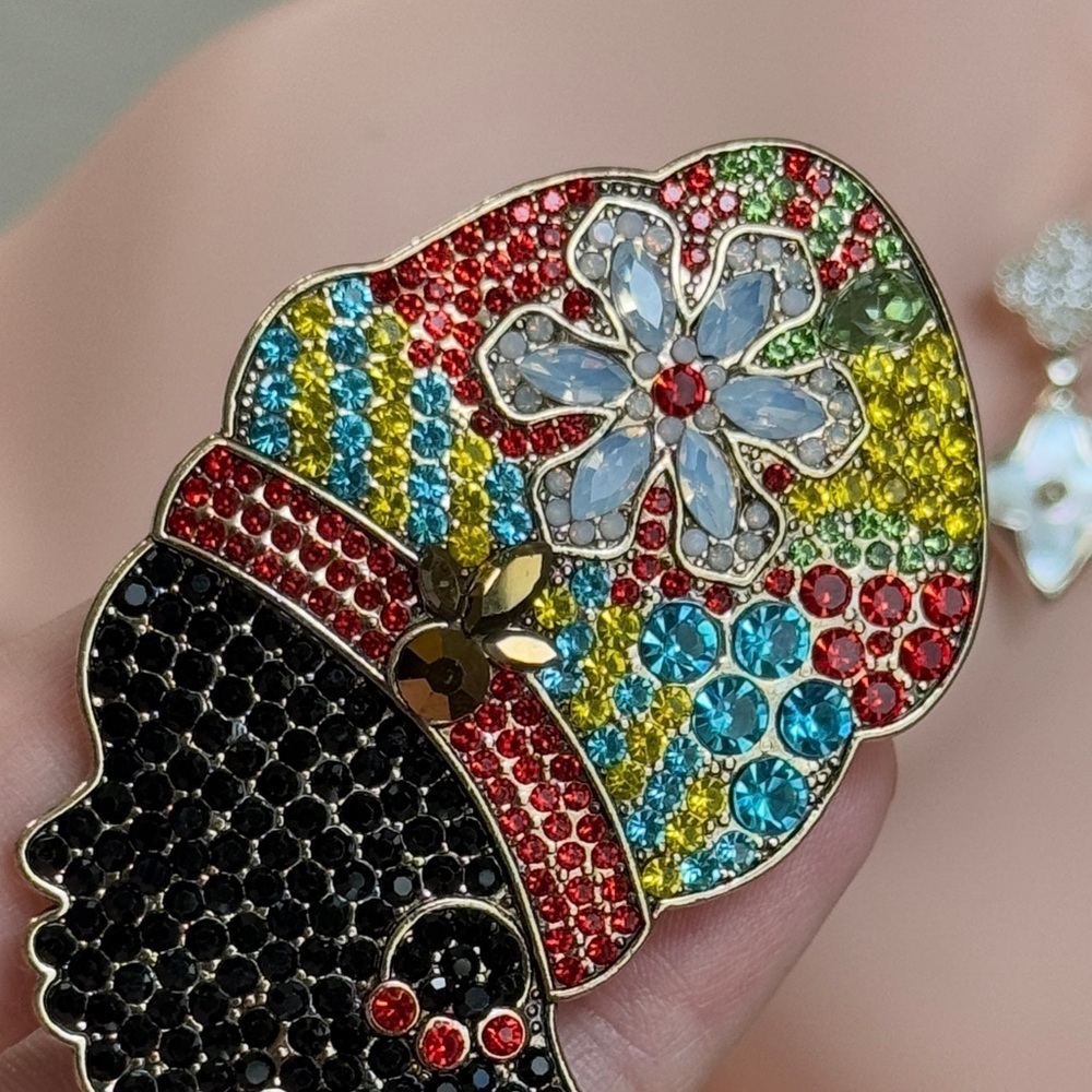 Chic Multicolor Rhinestones Brooch - Picture 4 of 7